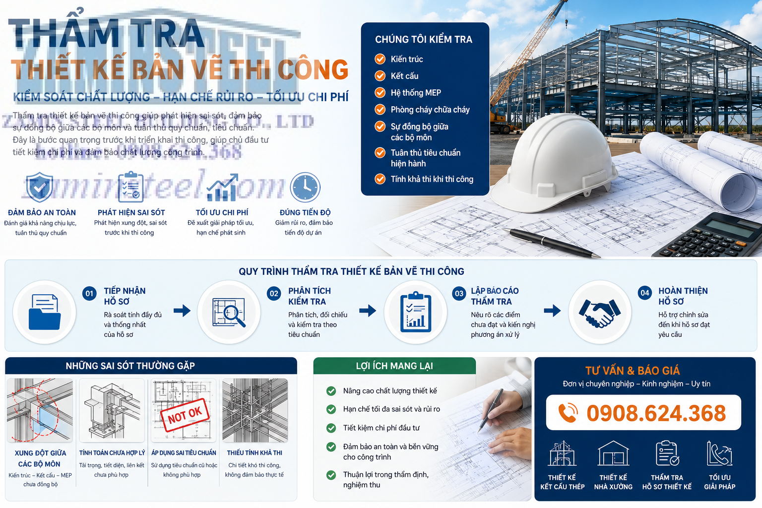 Thẩm tra bản vẽ thi công đảm bảo chất lượng và tiêu chuẩn
